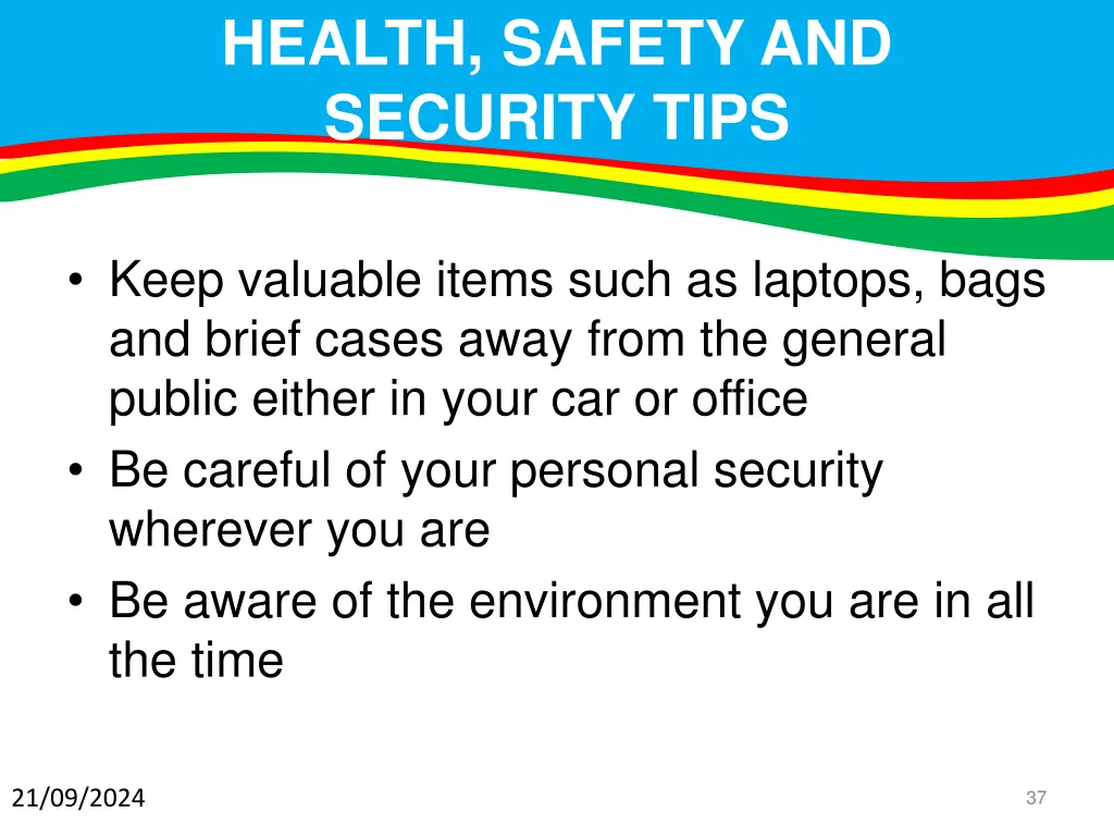 health safety and security tips 8