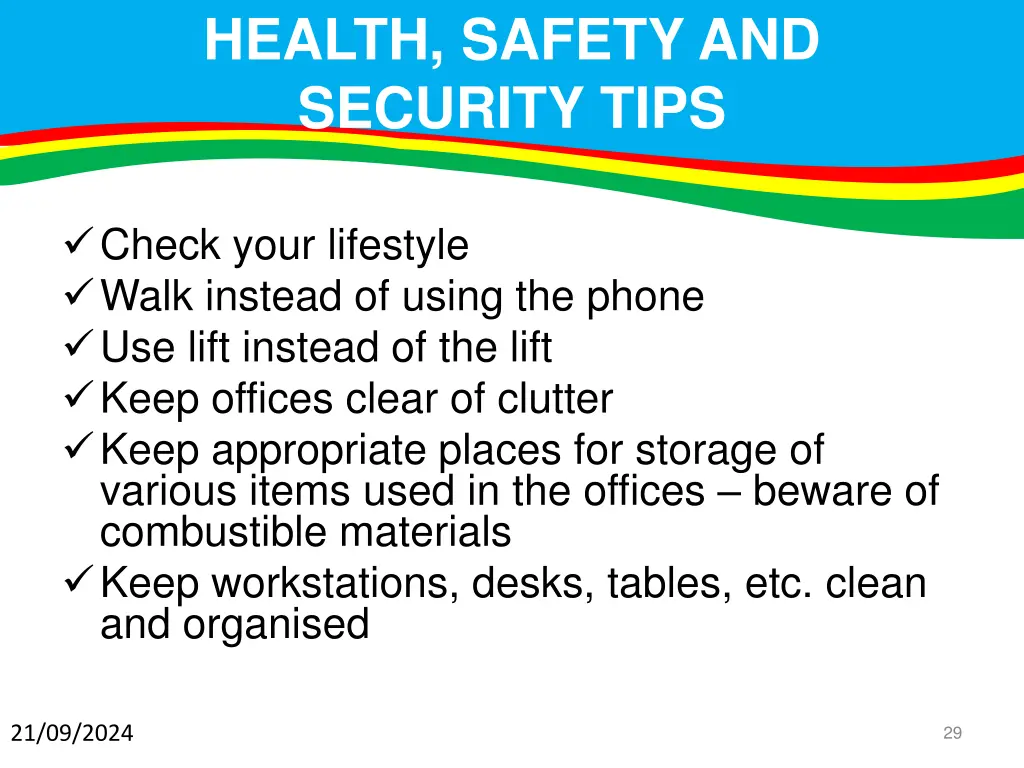 health safety and security tips