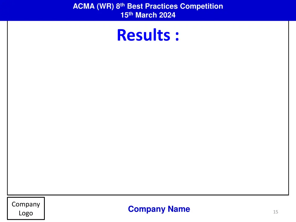 acma wr 8 th best practices competition 11