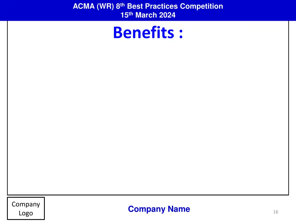 acma wr 8 th best practices competition 12