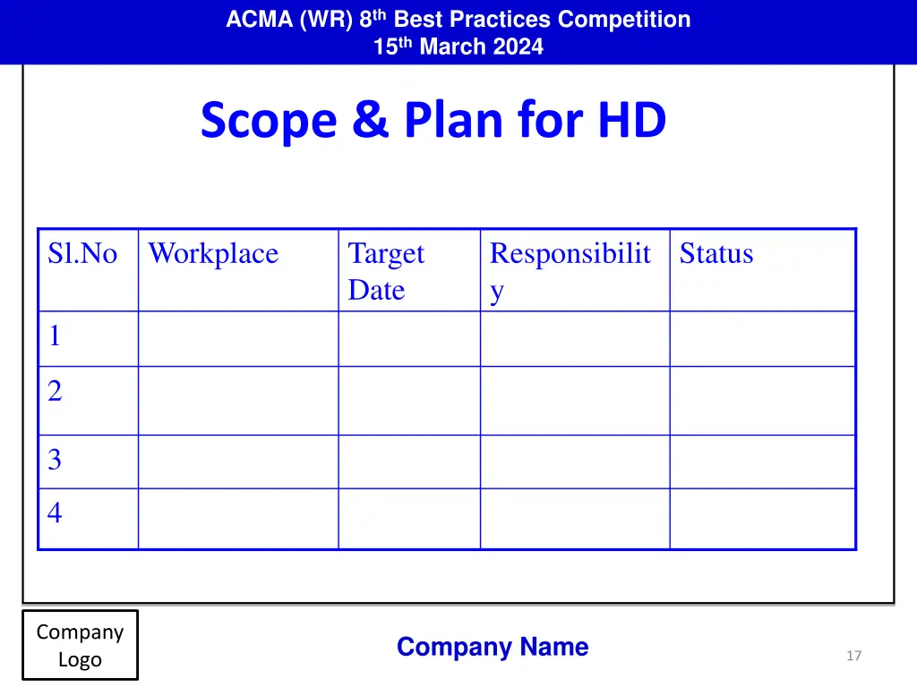 acma wr 8 th best practices competition 13