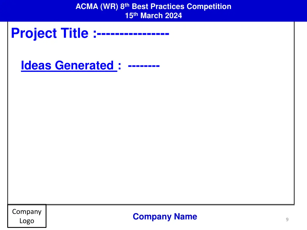 acma wr 8 th best practices competition 5