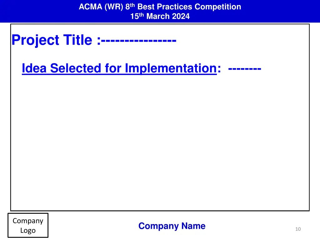 acma wr 8 th best practices competition 6