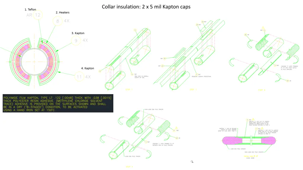 collar insulation 2 x 5 mil kapton caps