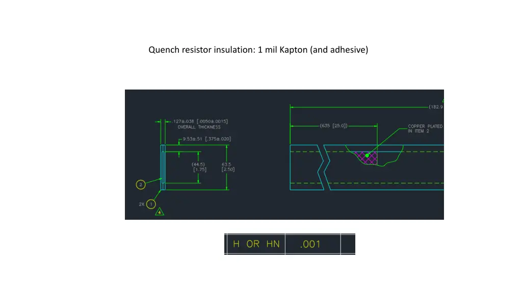 quench resistor insulation 1 mil kapton