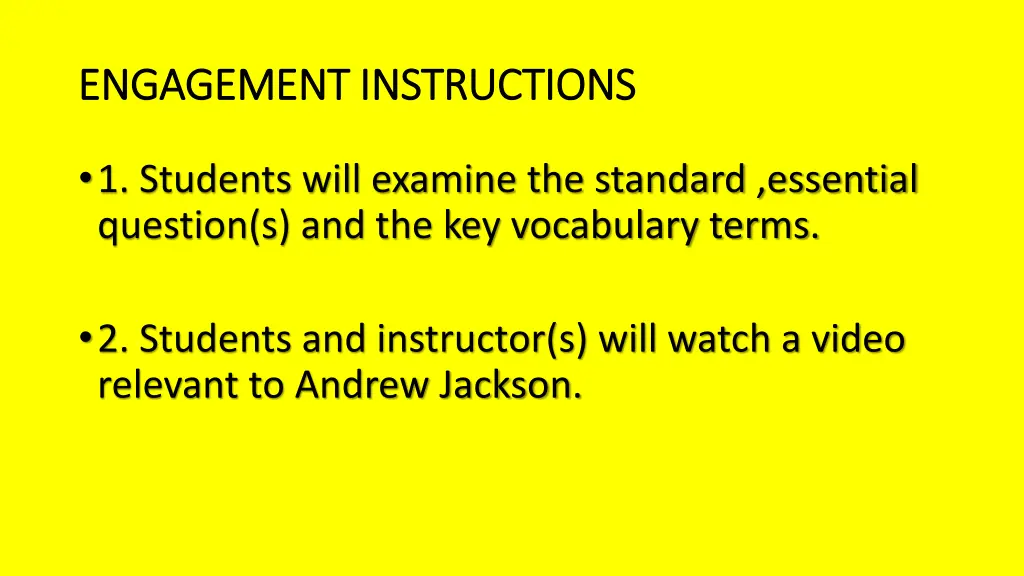 engagement instructions engagement instructions