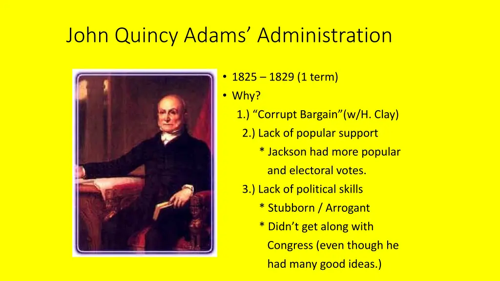 john quincy adams administration