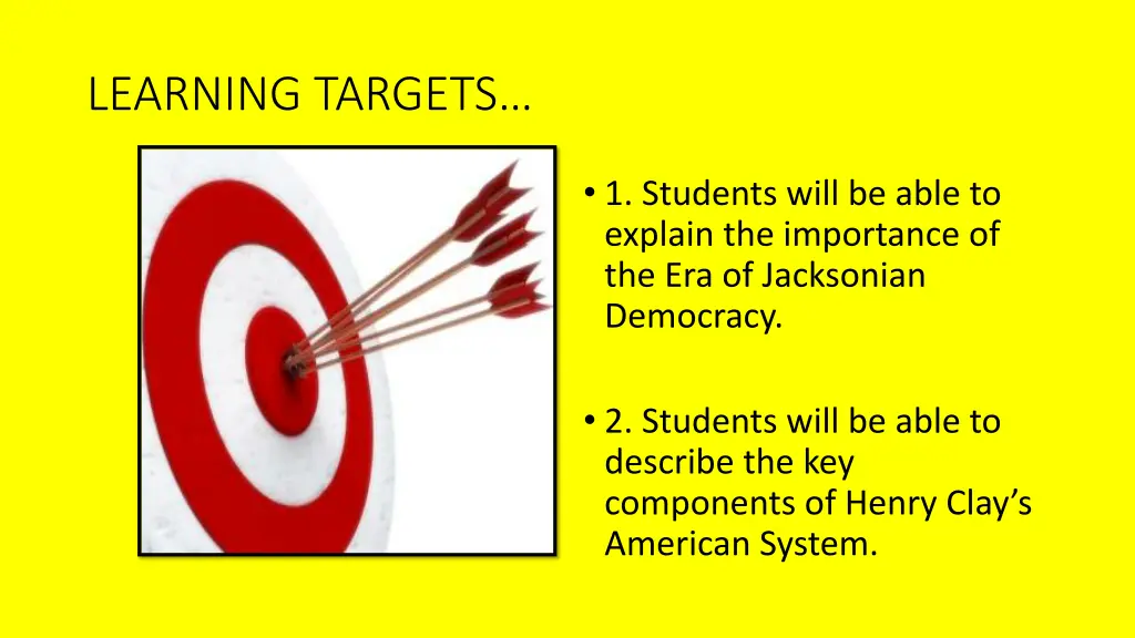 learning targets