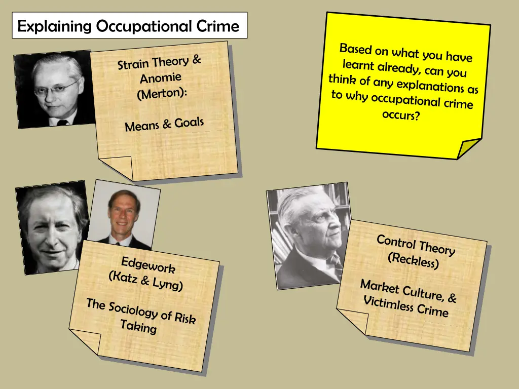 explaining occupational crime