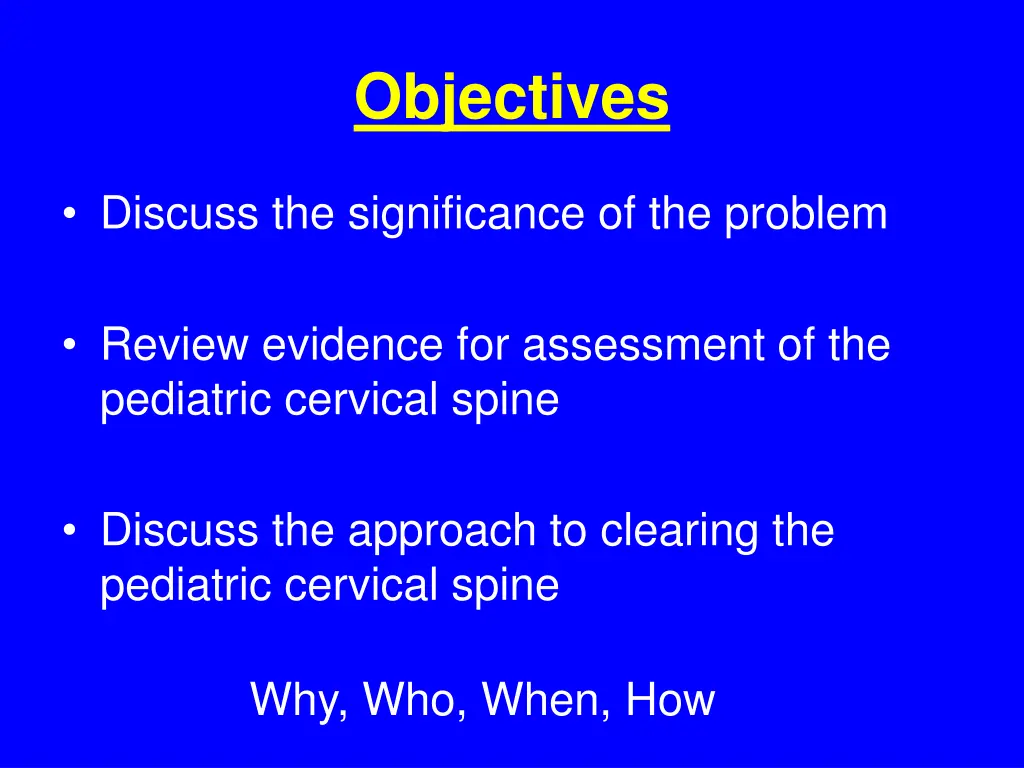 objectives