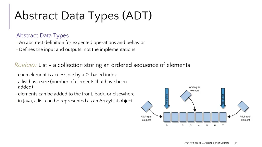 abstract data types adt