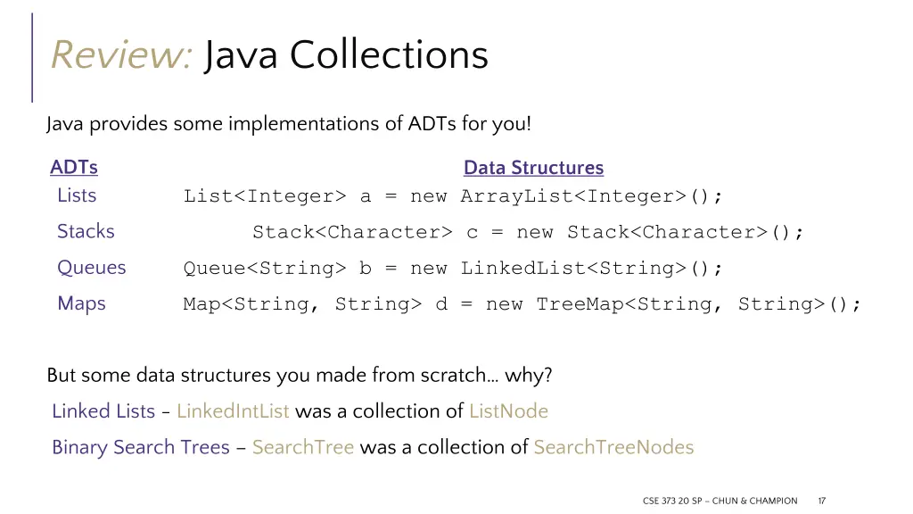 review java collections