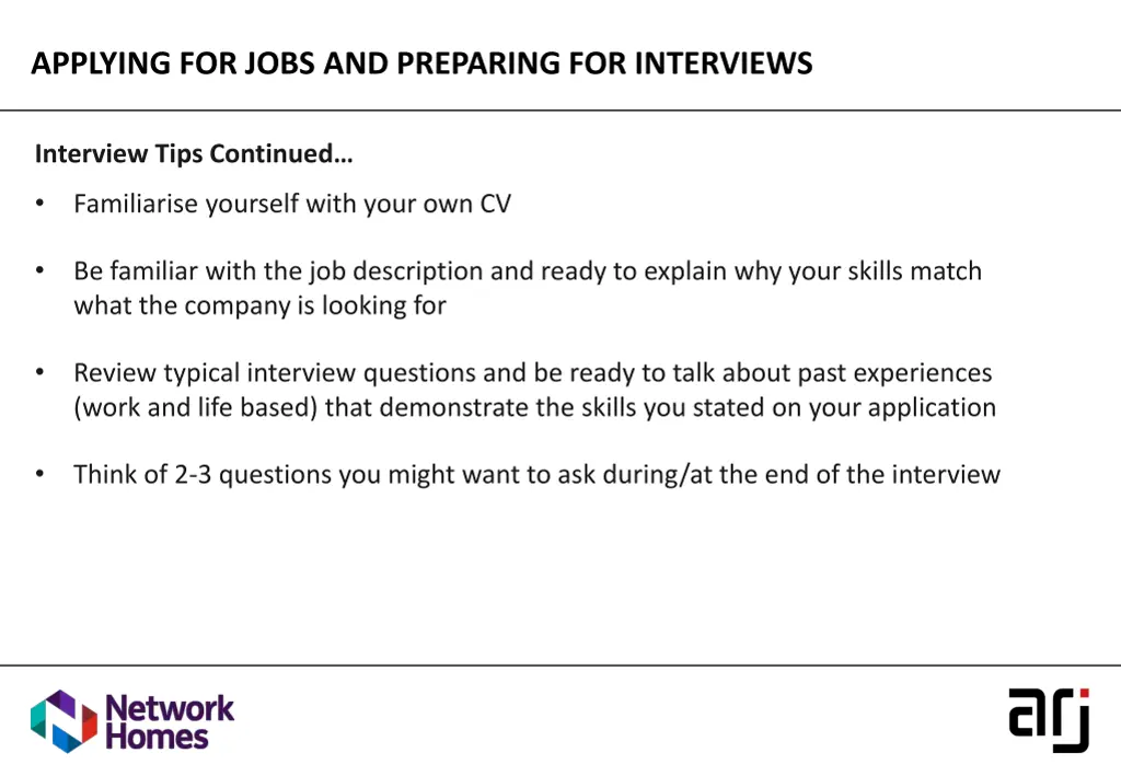 applying for jobs and preparing for interviews 3