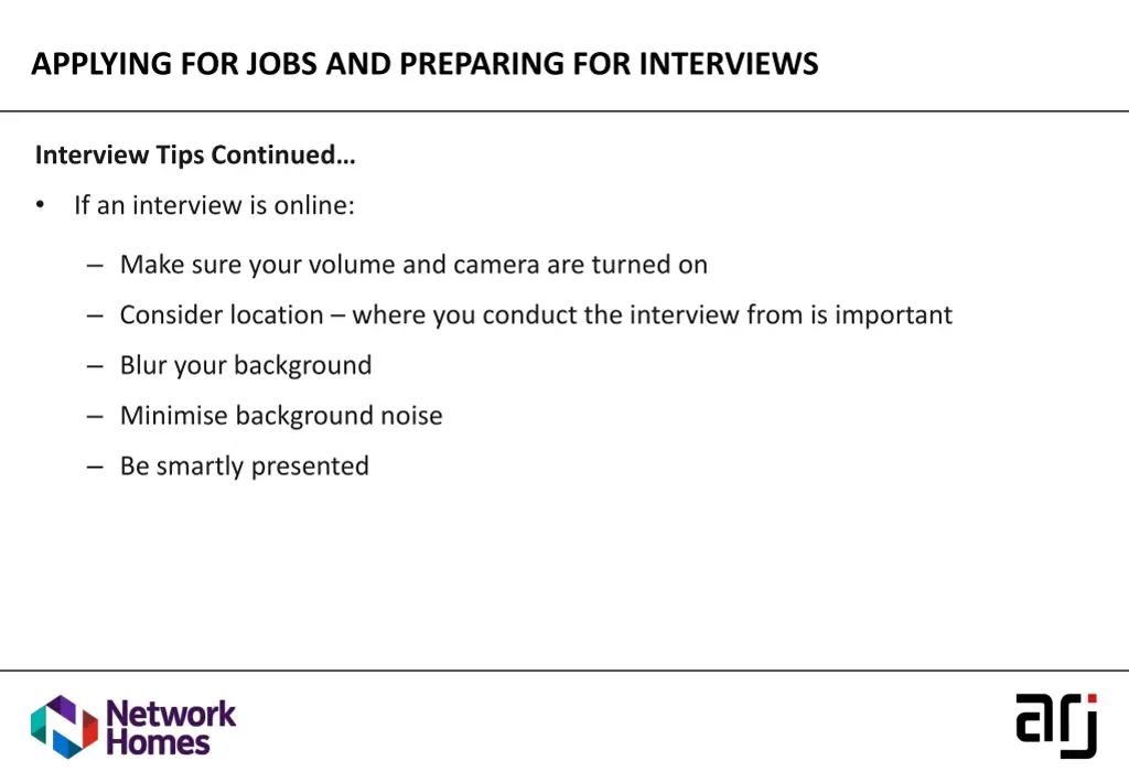 applying for jobs and preparing for interviews 4