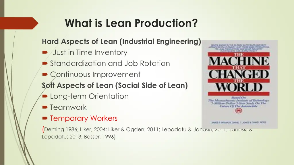 what is lean production