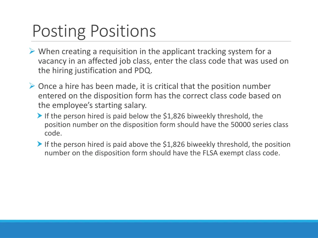 posting positions