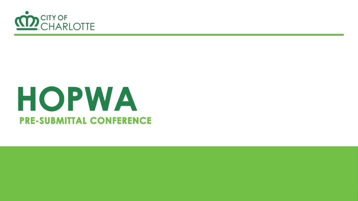 hopwa pre submittal conference