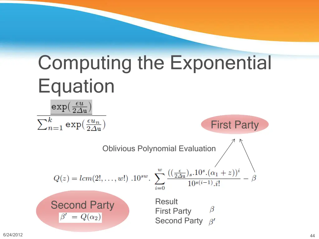 computing the exponential equation 4