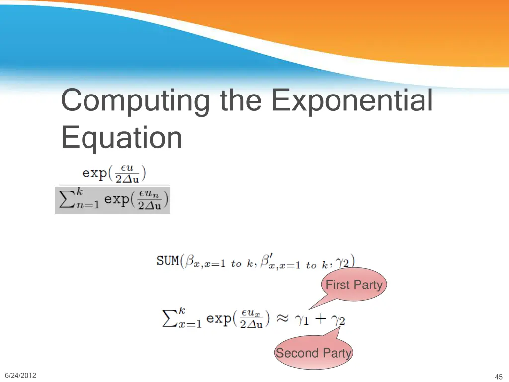 computing the exponential equation 5