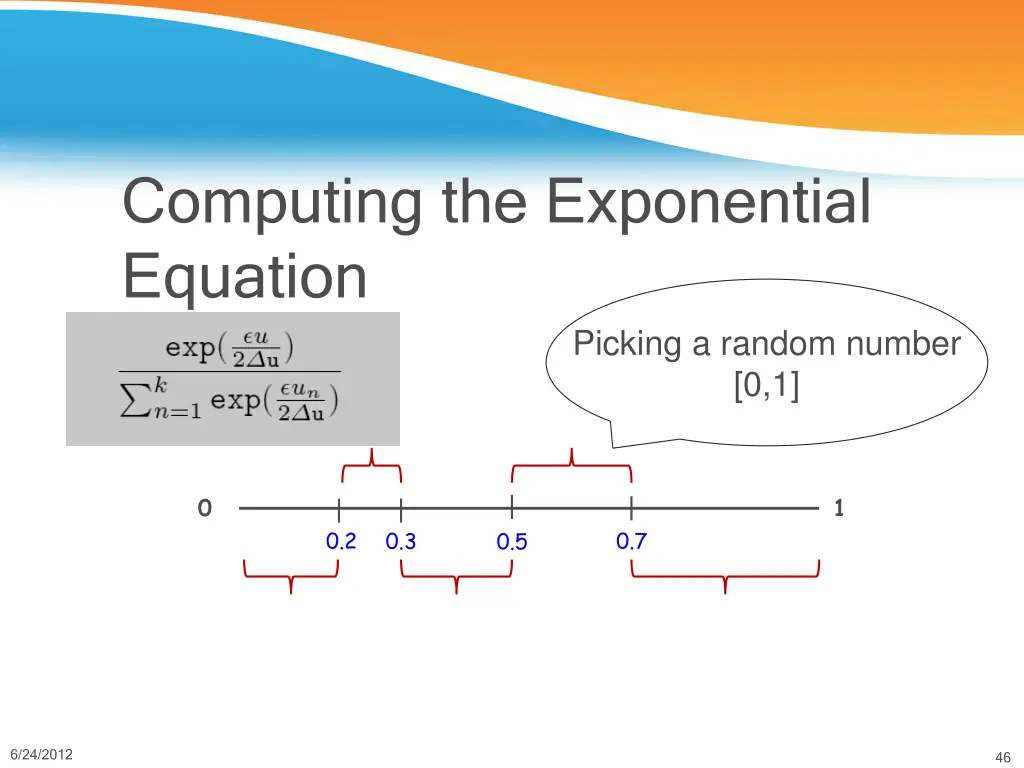 computing the exponential equation 6