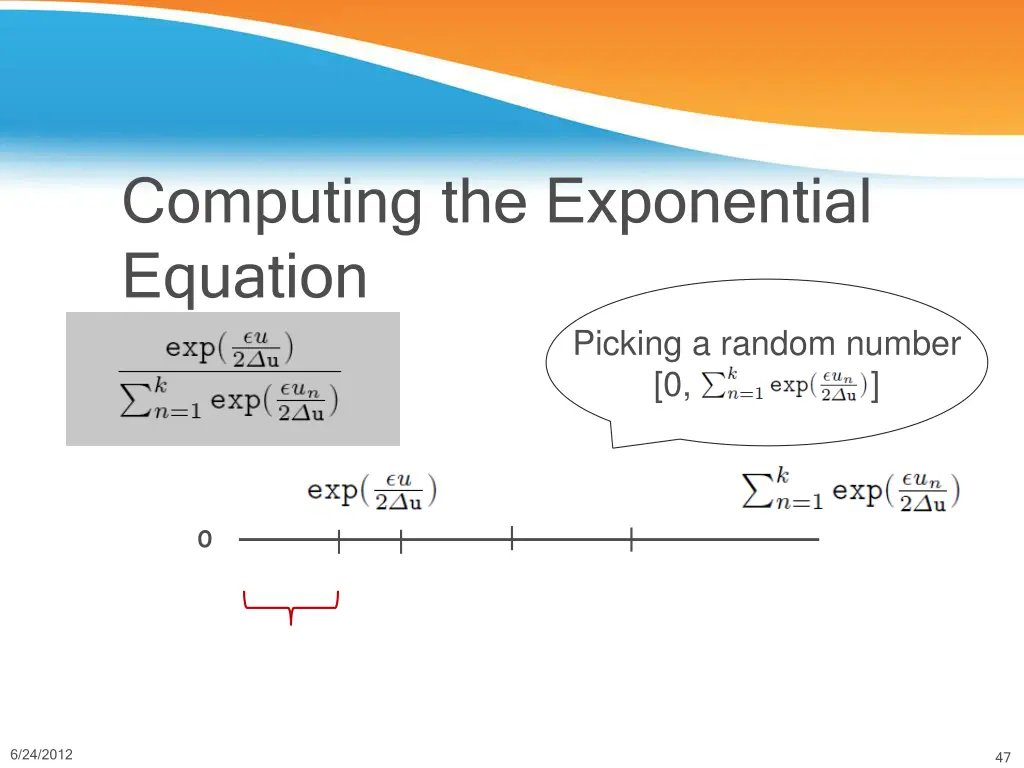 computing the exponential equation 7