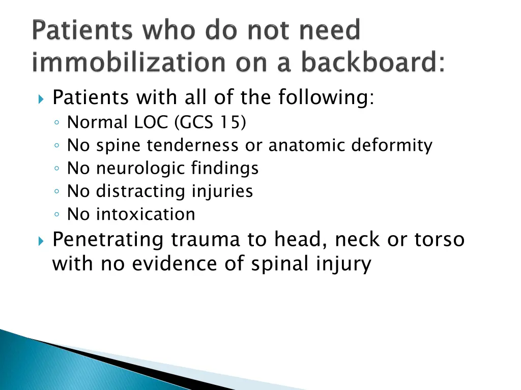 patients with all of the following normal