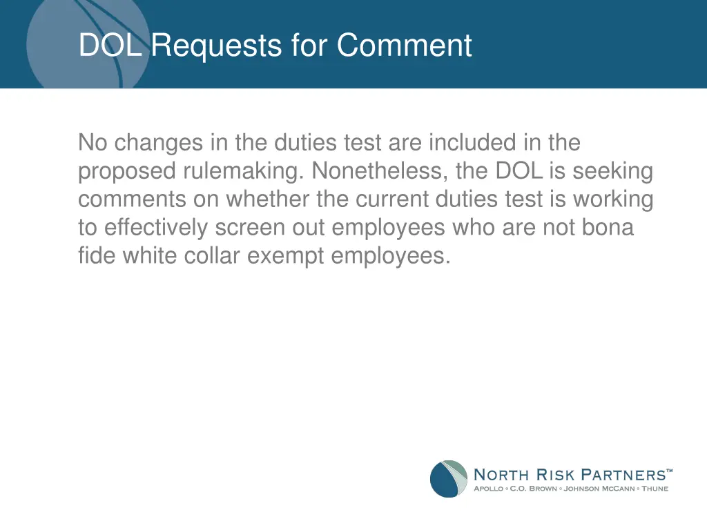 dol requests for comment 3