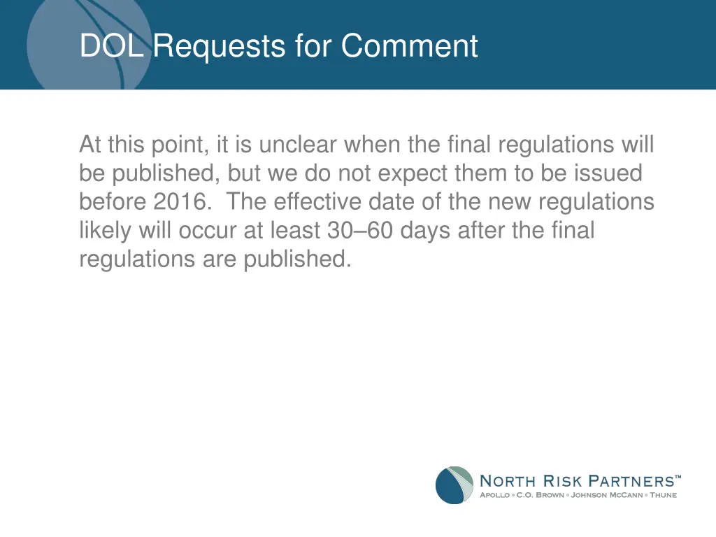 dol requests for comment 8