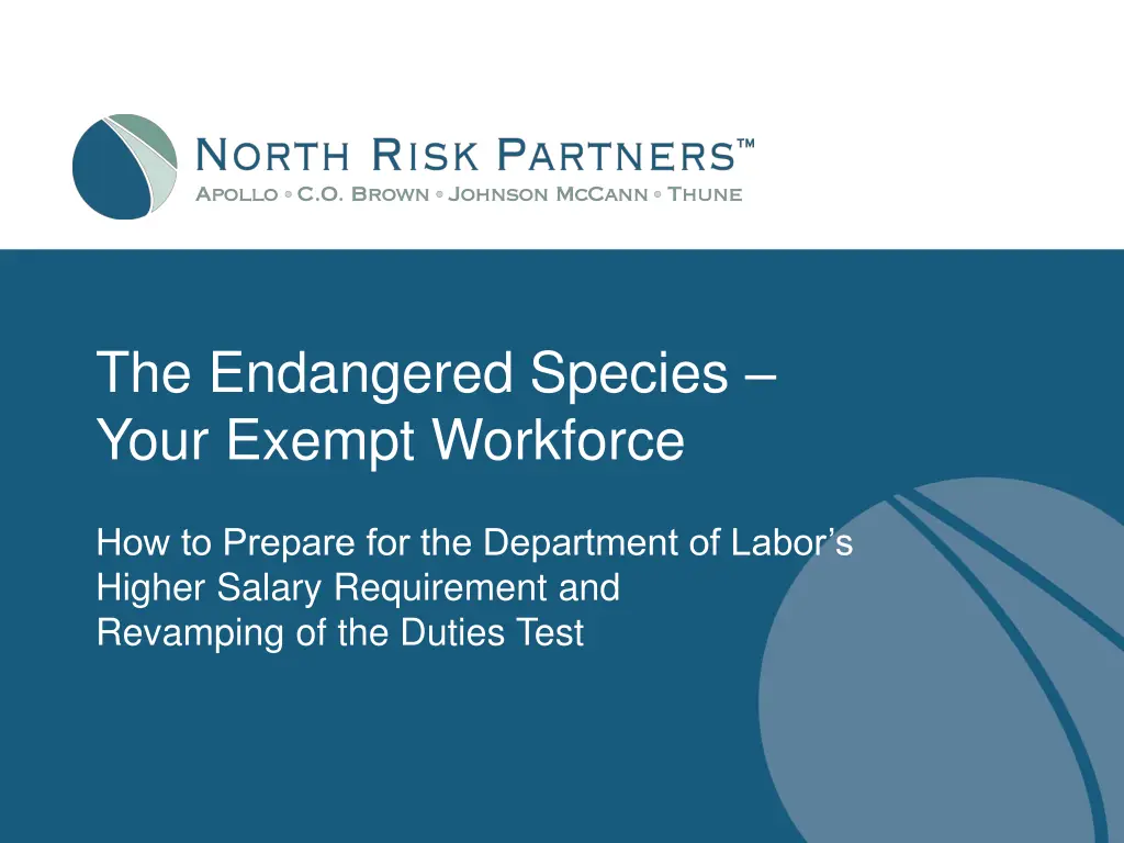 the endangered species your exempt workforce