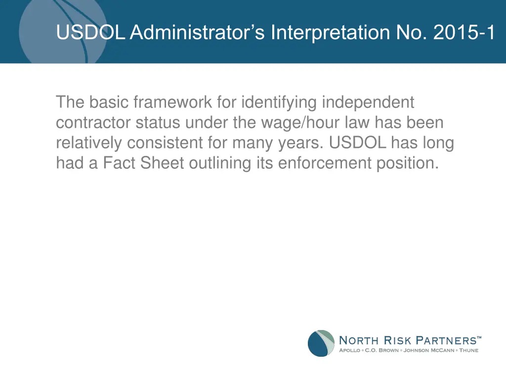 usdol administrator s interpretation no 2015 1 1