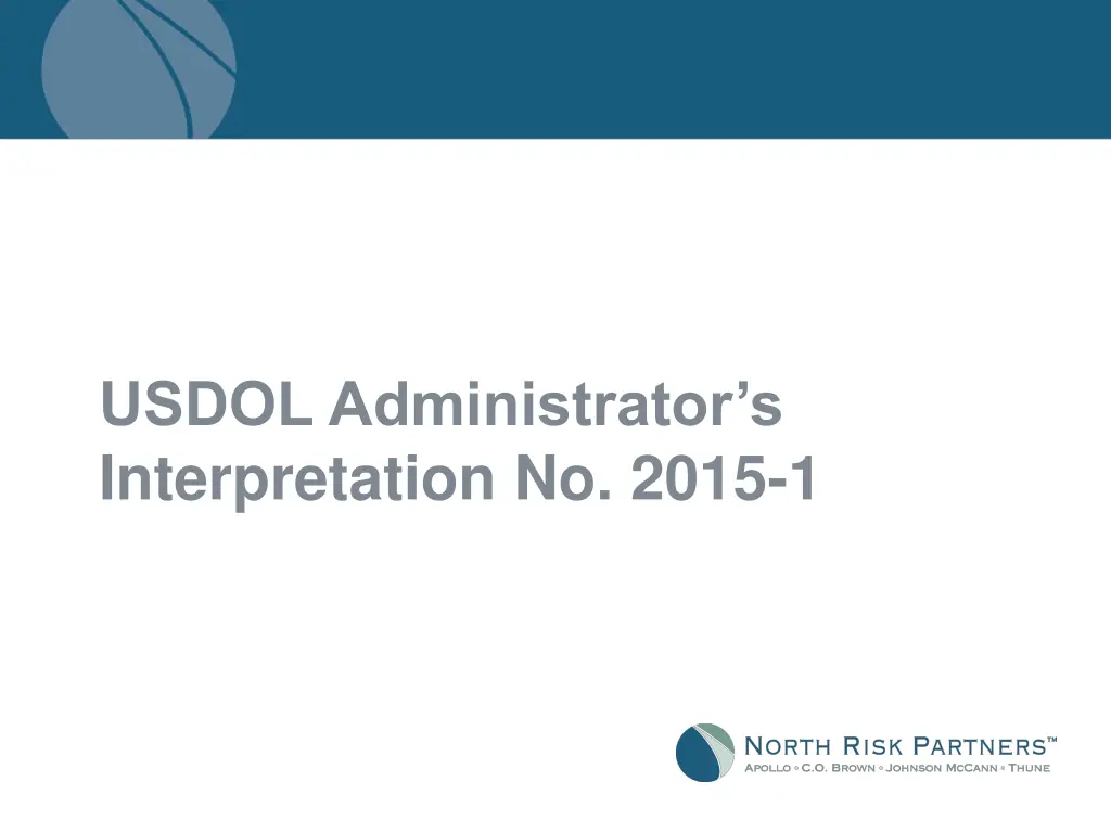 usdol administrator s interpretation no 2015 1