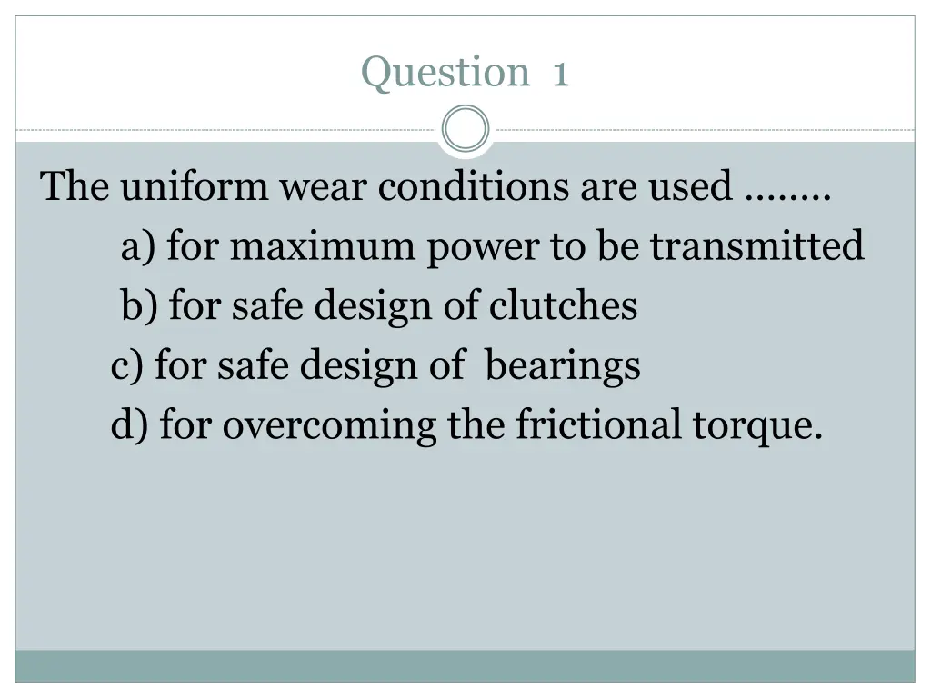 question 1