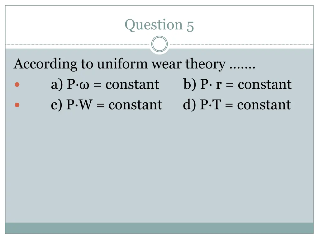 question 5