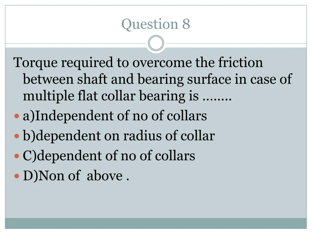 question 8