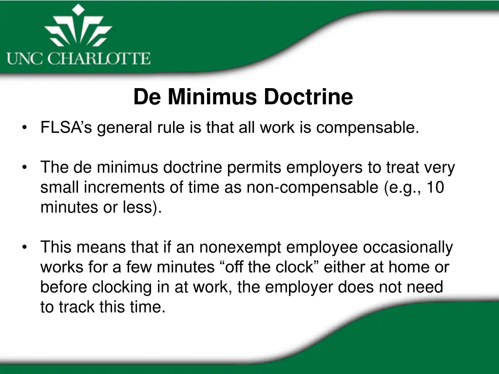 de minimus doctrine