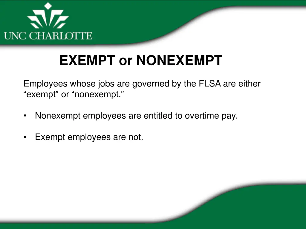 exempt or nonexempt