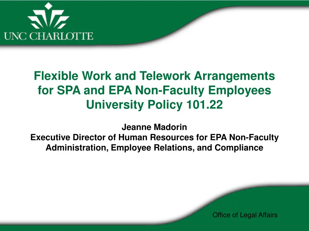 flexible work and telework arrangements