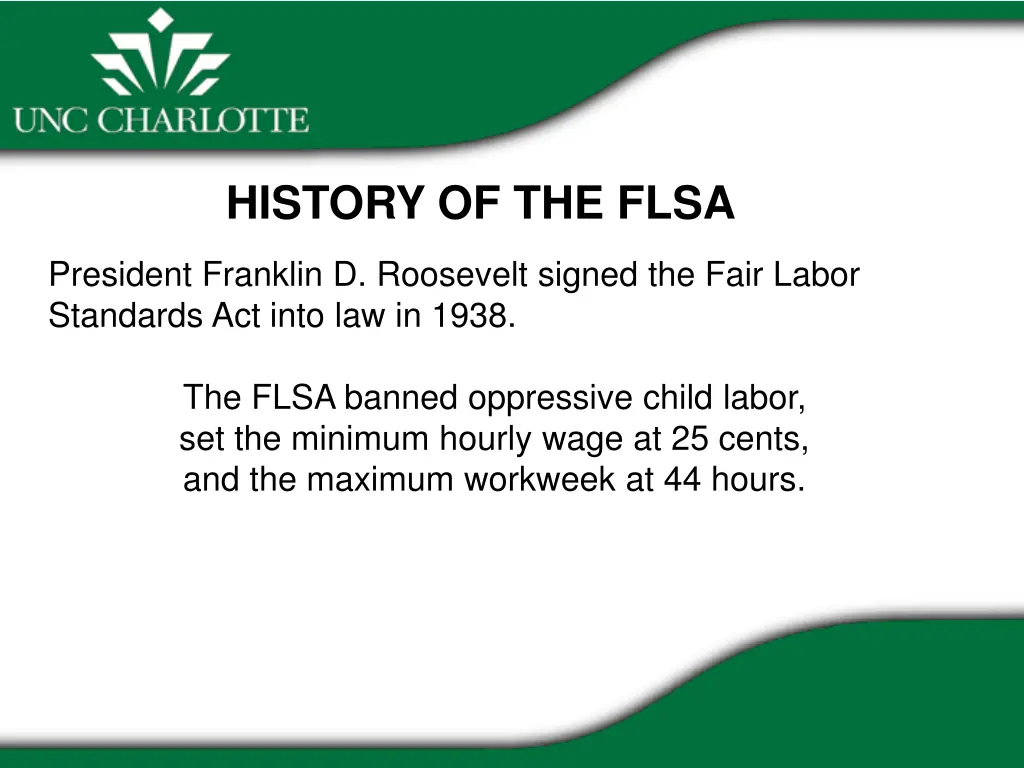 history of the flsa