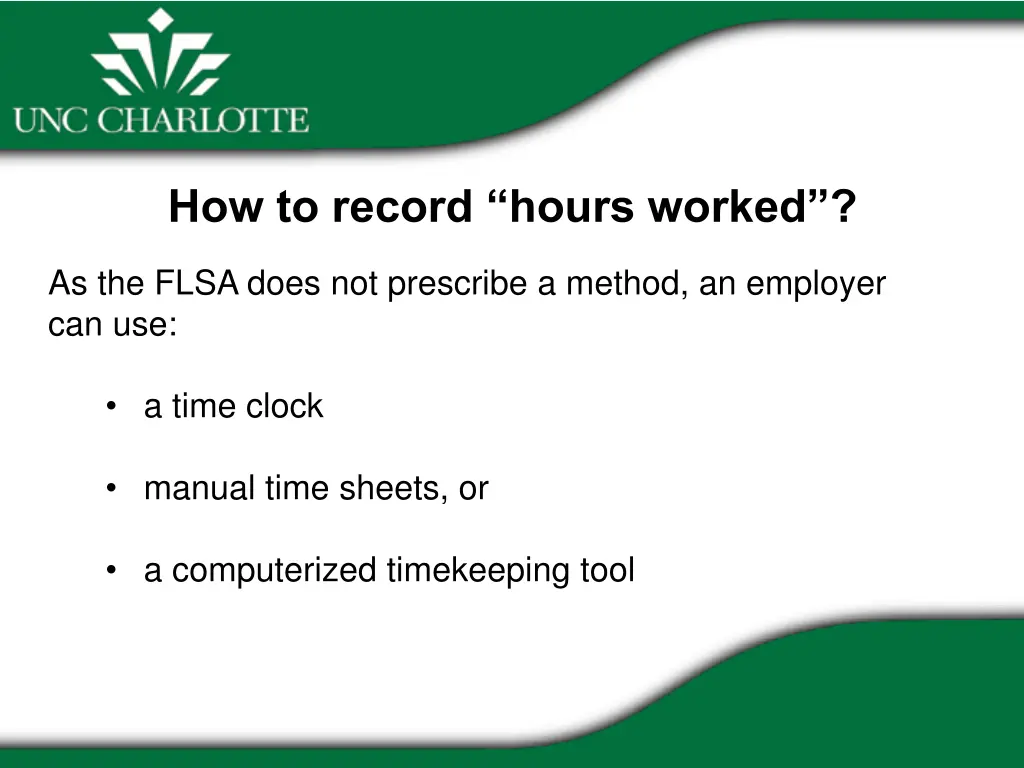 how to record hours worked