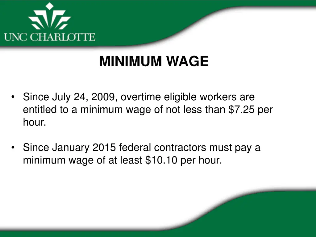 minimum wage