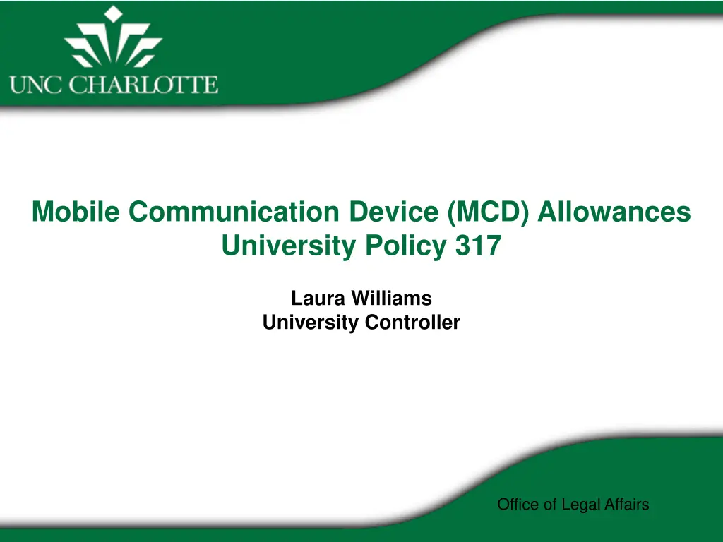 mobile communication device mcd allowances