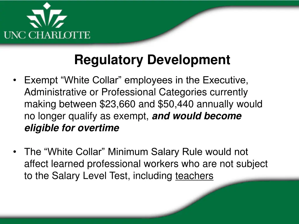 regulatory development 1