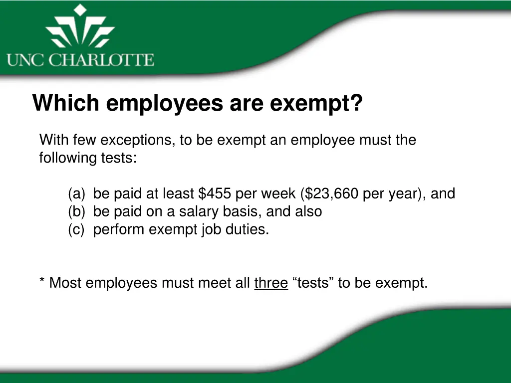 which employees are exempt