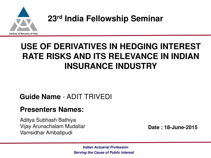 23 rd india fellowship seminar