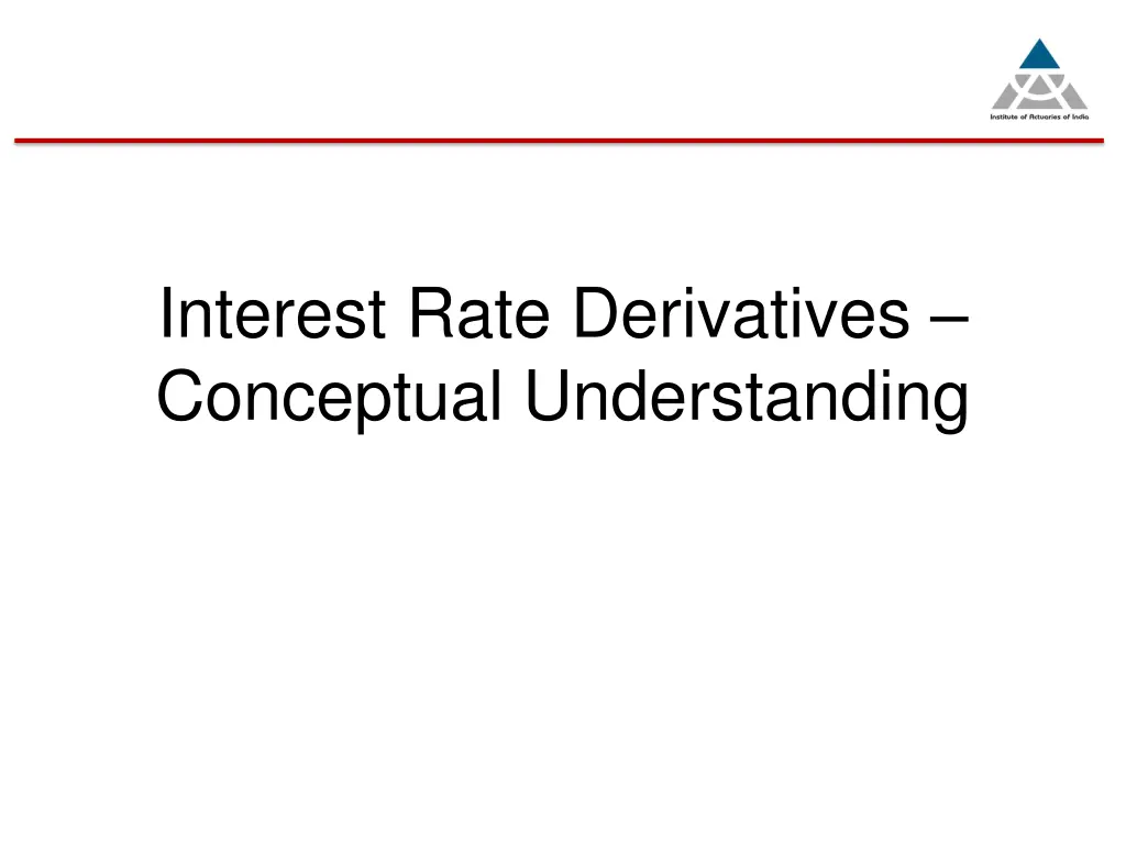 interest rate derivatives conceptual understanding