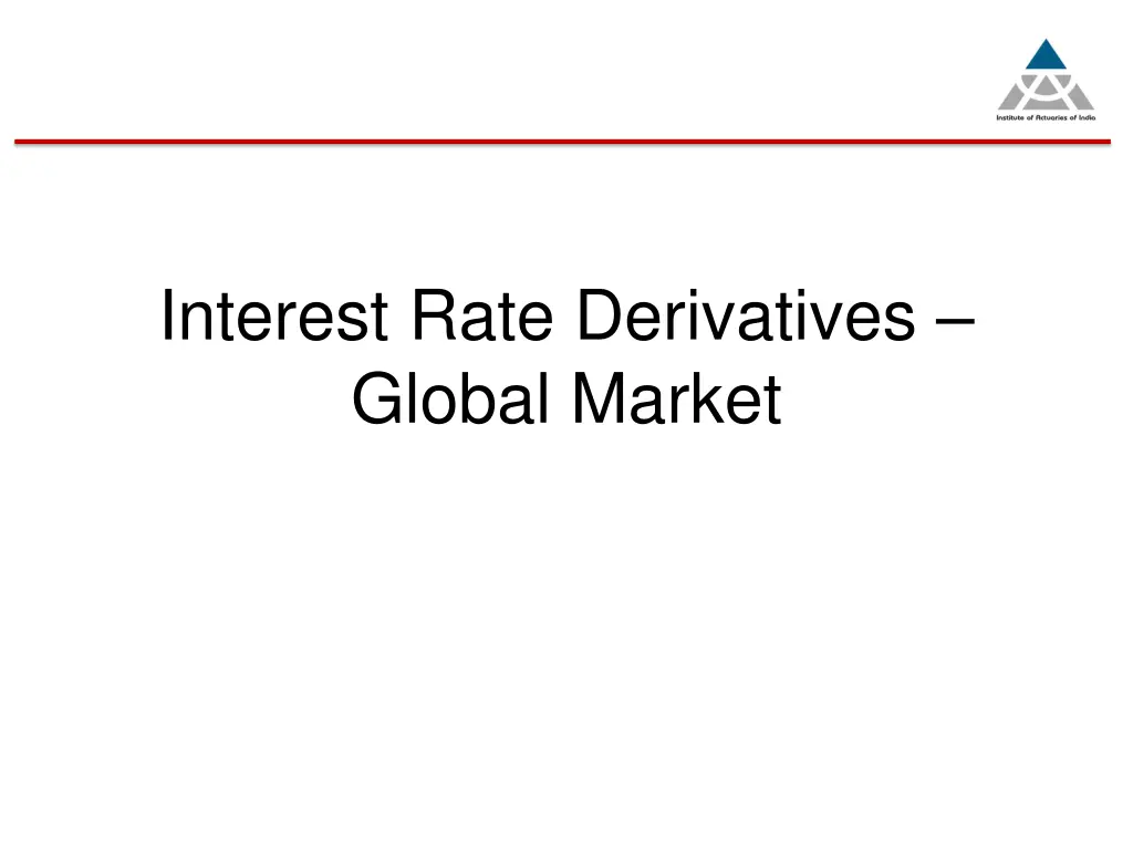 interest rate derivatives global market