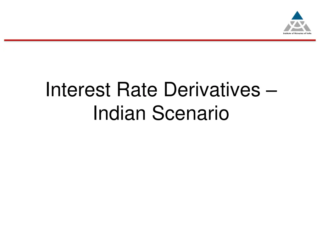 interest rate derivatives indian scenario