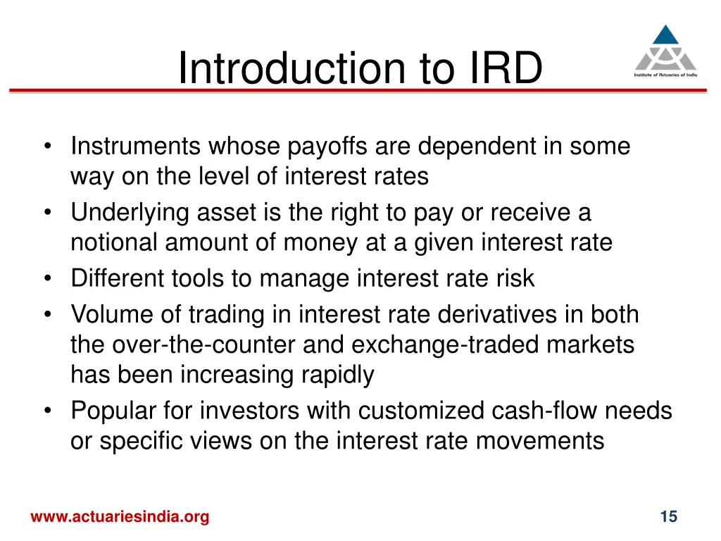 introduction to ird