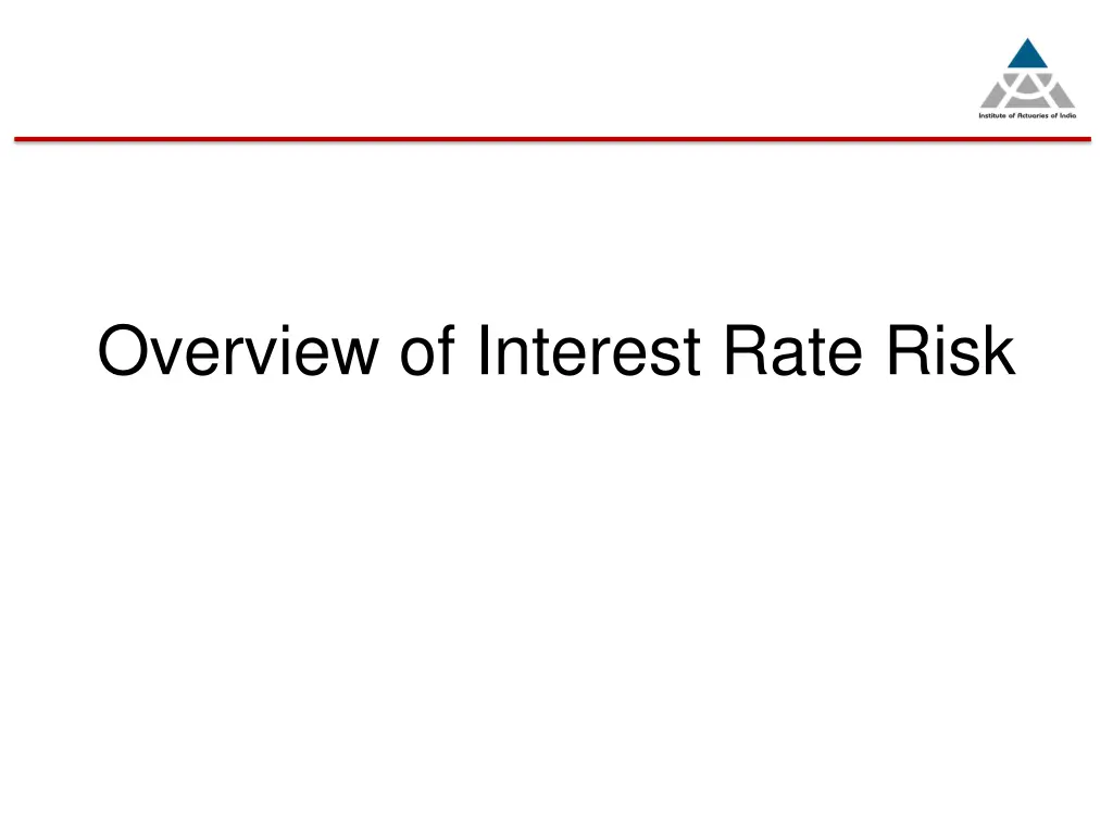 overview of interest rate risk