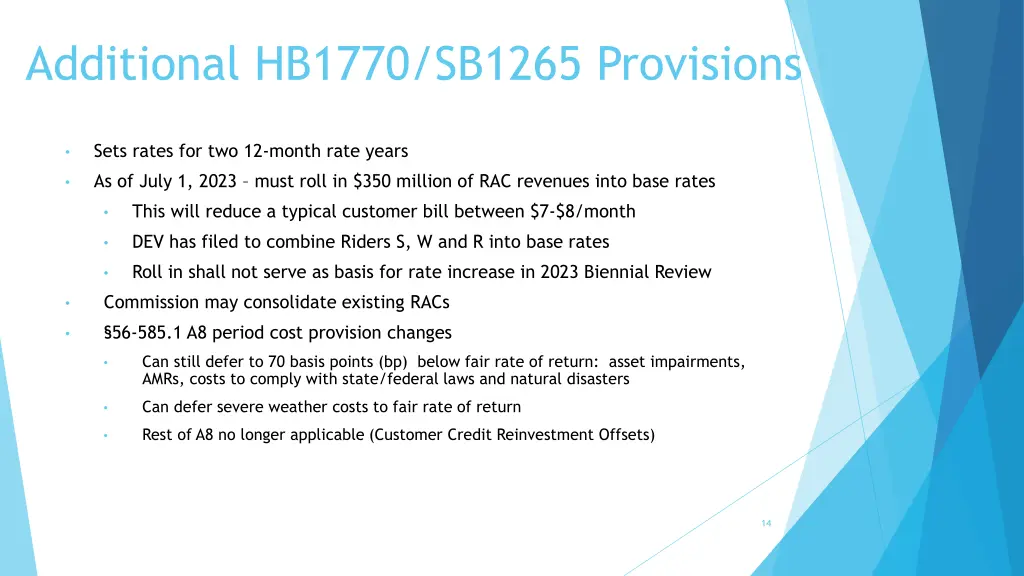 additional hb1770 sb1265 provisions